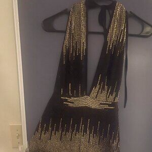 Gold Glitter Romper